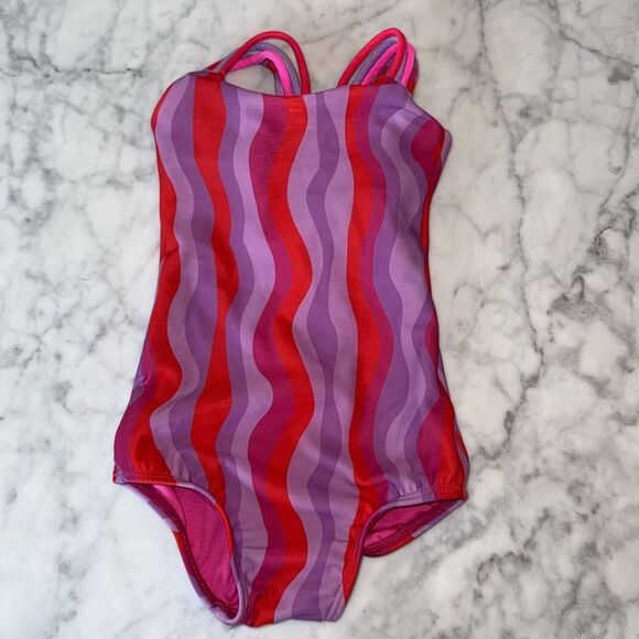 Peixoto Pink & Purple Striped Swimsuit 2Y - Picture 4 of 6